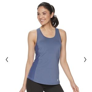 Fila Sport racer back tank top with lace detail